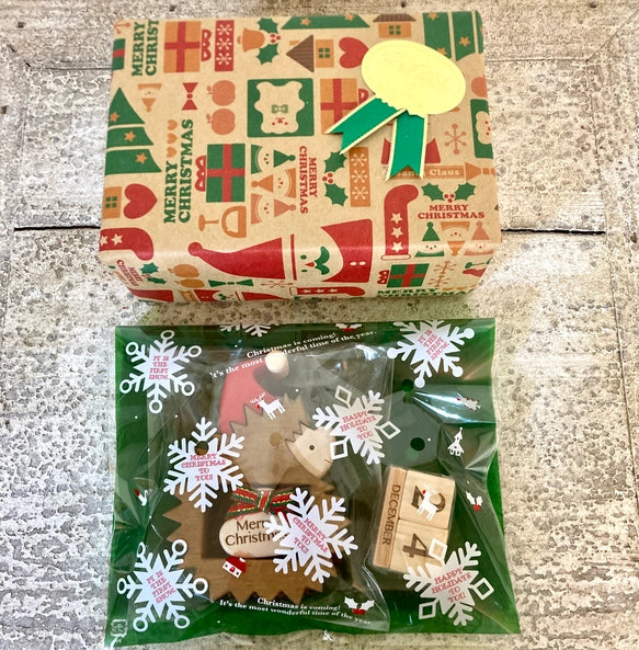 森のクリスマス♪ハリネズミ親子セット
