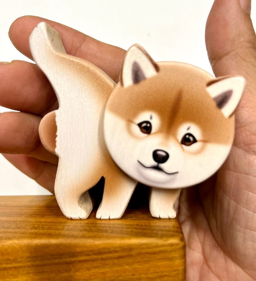 柴犬のスマホスタンド【君は放物線を見たか?】(リニューアル版)