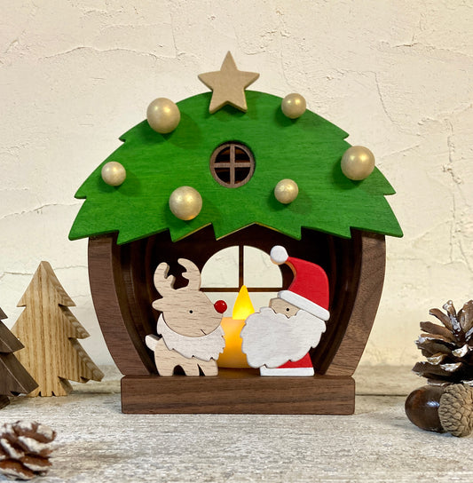 【クリスマスラッピング無料】サンタクロースとトナカイのクリスマスハウス